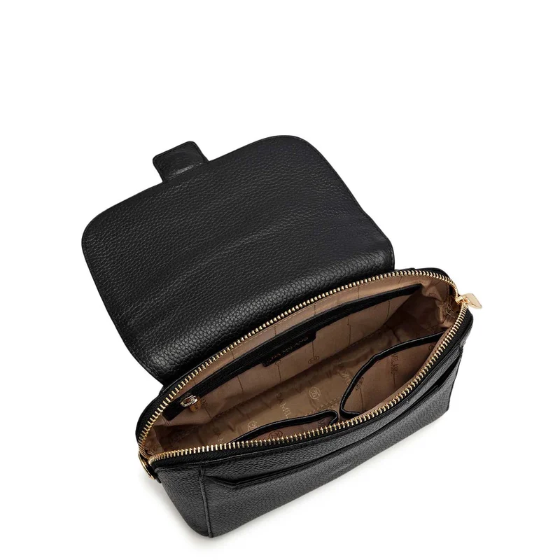 Da Milano Black Small Wax Leather Sling - Black for Women | Best Price UAE